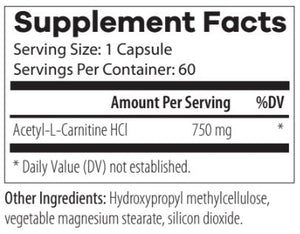 Acetyl-L-Carnitine, 60 caps