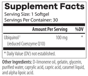 COQ10 Ubiquinol, 30 softgels