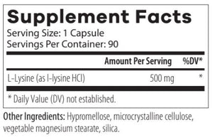 L-Lysine, 90 caps