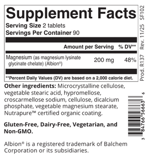 Magnesium Glycinate 100, 180 tabs