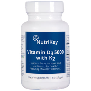 Vitamin D3 5000 with K2, 60 SOFTGELS