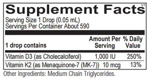 VITAMIN D3 WITH K2 LIQUID, 1 oz