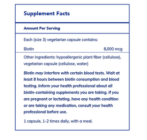 BIOTIN 8mg, 120 caps