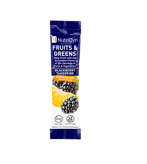 NutriDyn Fruits & Green TO-GO, Blackberry Tangerine (w/ monk fruit)