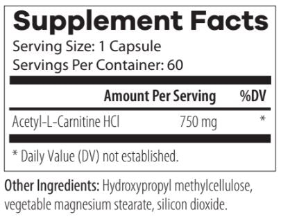 Acetyl-L-Carnitine, 60 caps