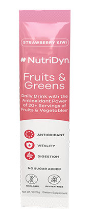 NutriDyn Fruits & Green TO-GO, Strawberry Kiwi