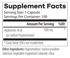 Hyaluronic Acid, 100 caps
