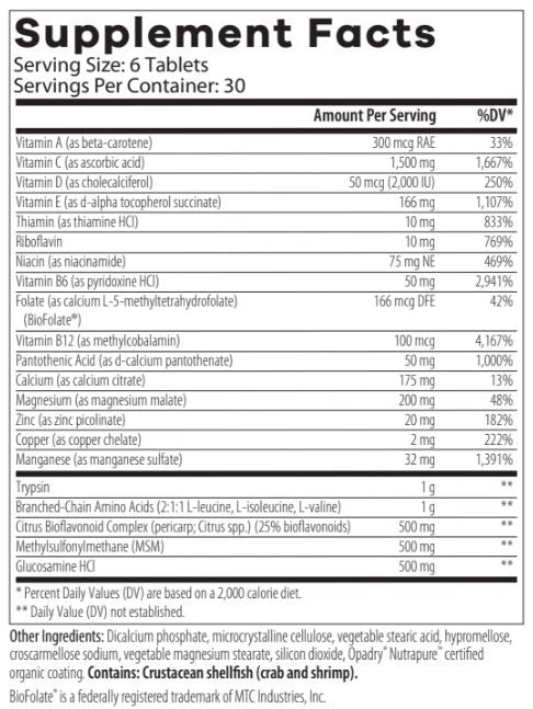 Injury & Surgical Support Formula, 180 tabs