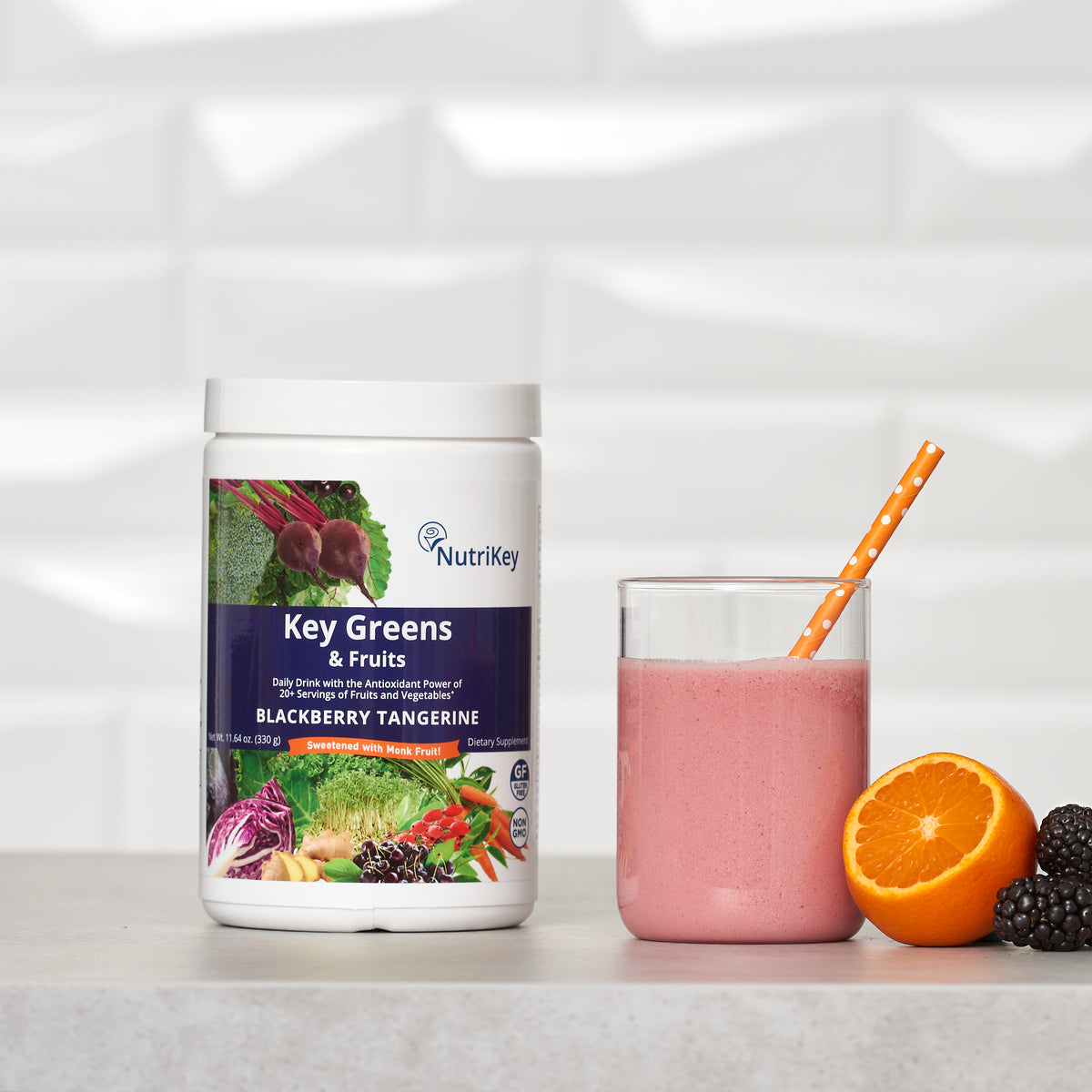 Key Greens & Fruits, Blackberry Tangerine (w/Monk Fruit)