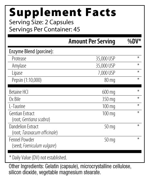 Key Digestive Enzymes, 90 caps