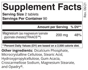 Magnesium Glycinate 100, 180 tabs