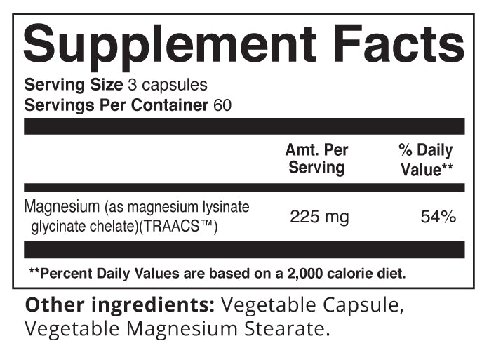Magnesium Glycinate 75, 180 caps