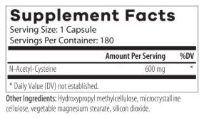 NAC-600 (N-ACETYL-CYSTEINE), 60 caps