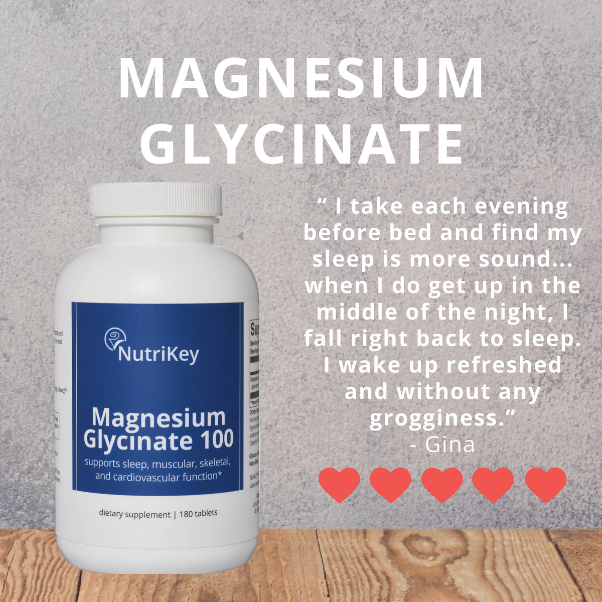 Magnesium Glycinate 100, 180 tabs