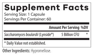 Saccharomyces Boulardii, 60 vegetable caps