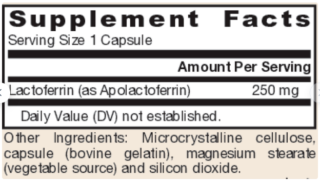 Lactoferrin 60caps