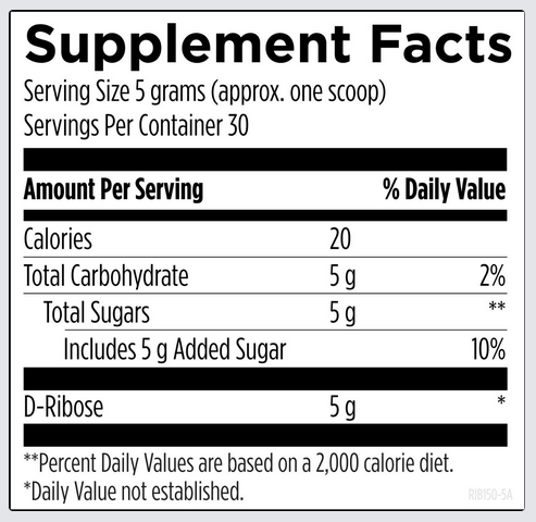 D-Ribose Powder, 150g