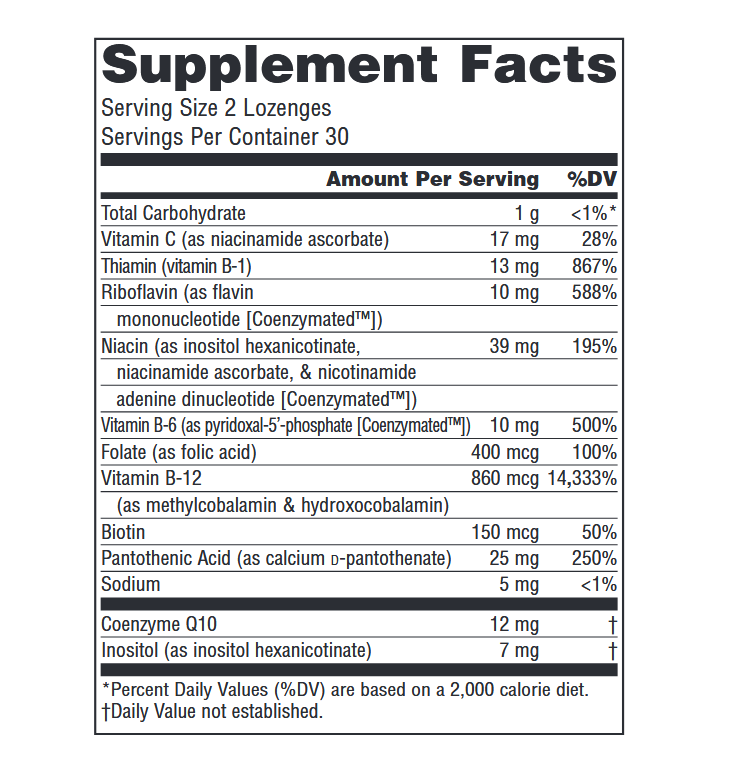 Coenzymate B Complex Orange, 60 lozenges