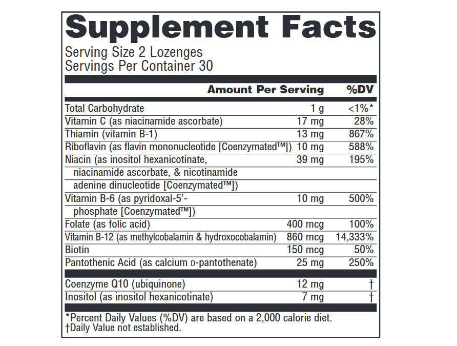 Coenzymate B Complex Peppermint, 60 lozenges