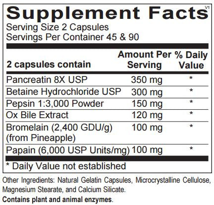 Ortho Digestzyme, 90 caps