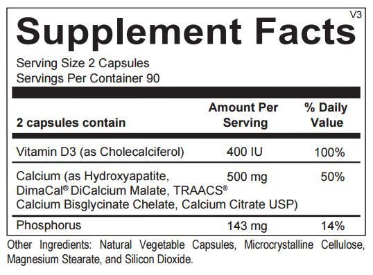 Reacted Calcium, 180 caps