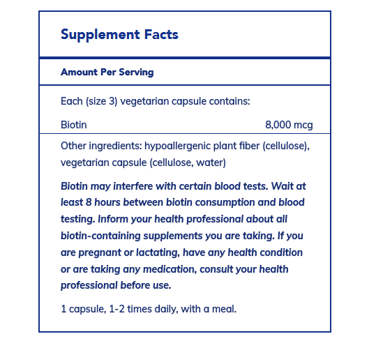 BIOTIN 8mg, 120 caps