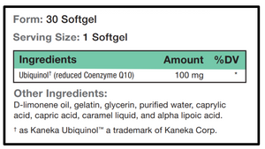 COQ10 Ubiquinol, 30 softgels