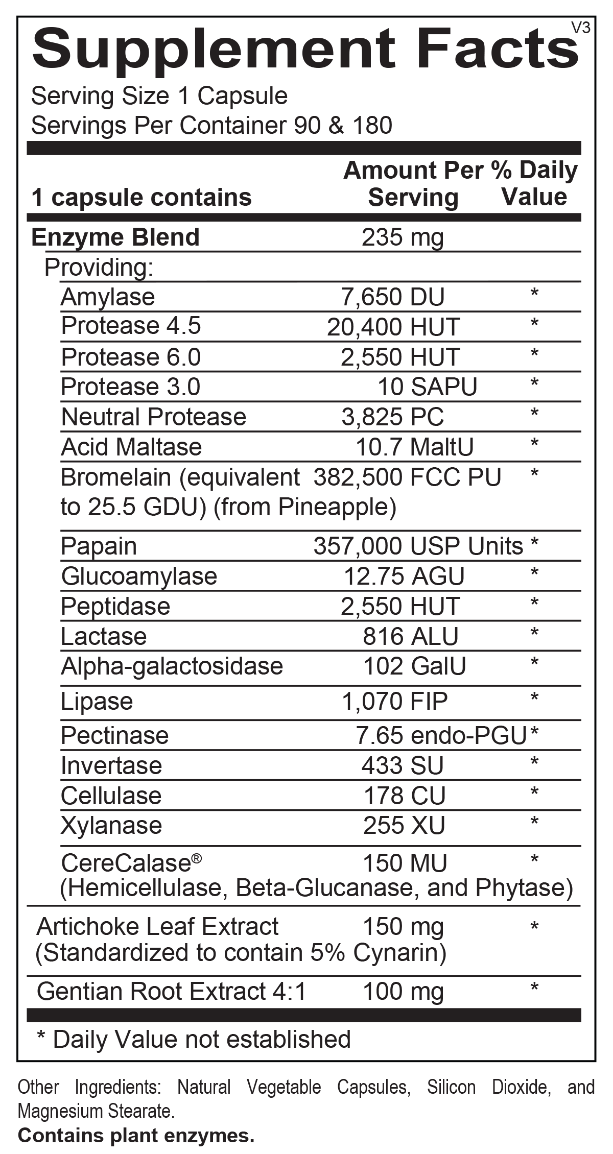 Digestzyme-V, 90 caps