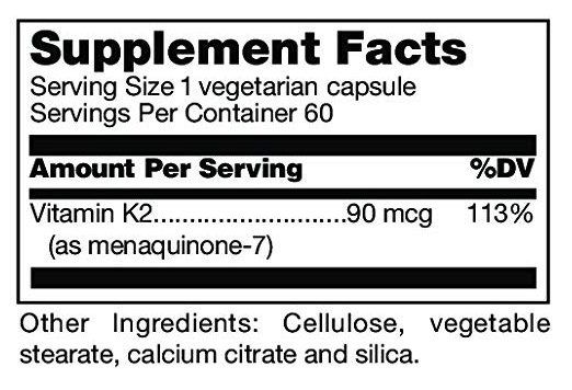 Vitamin K2, 60 vegetarian caps