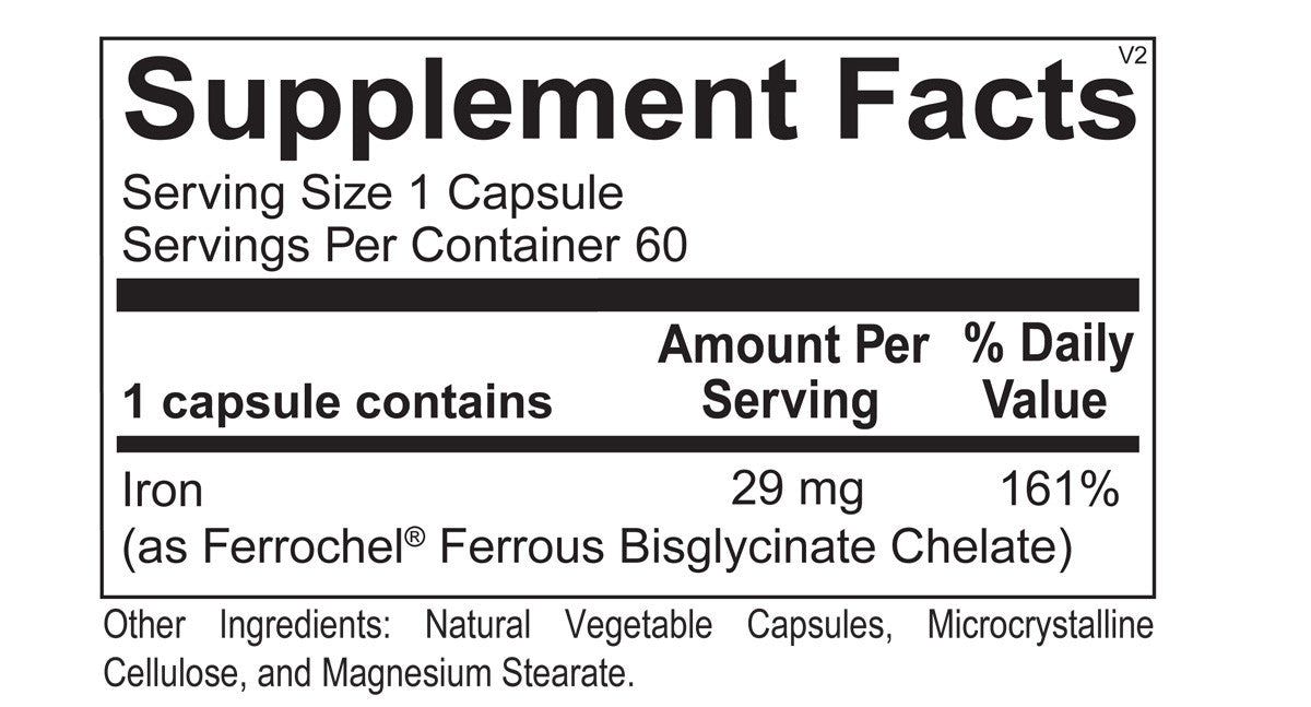 Reacted Iron, 60 caps