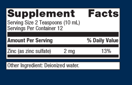 Zinc Tally, 4 fl oz (120 mL)